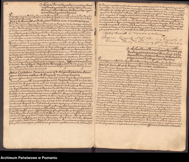 Obraz 18 z jednostki "Prothocollum nobilis officii consularis civitatis SR.Mtis Posnaniae."