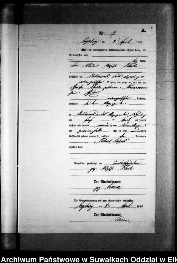 image.from.unit.number "Geburts-Neben-Register des Preussischen Standes-Amtes Kehlen Kreis Angerburg"