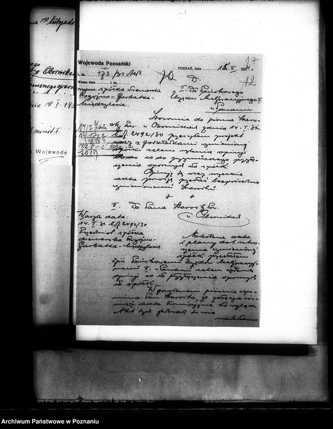 Obraz 20 z jednostki "Sprawy prawne spółek wodnych i melioracyjnych w powiecie obornickim"