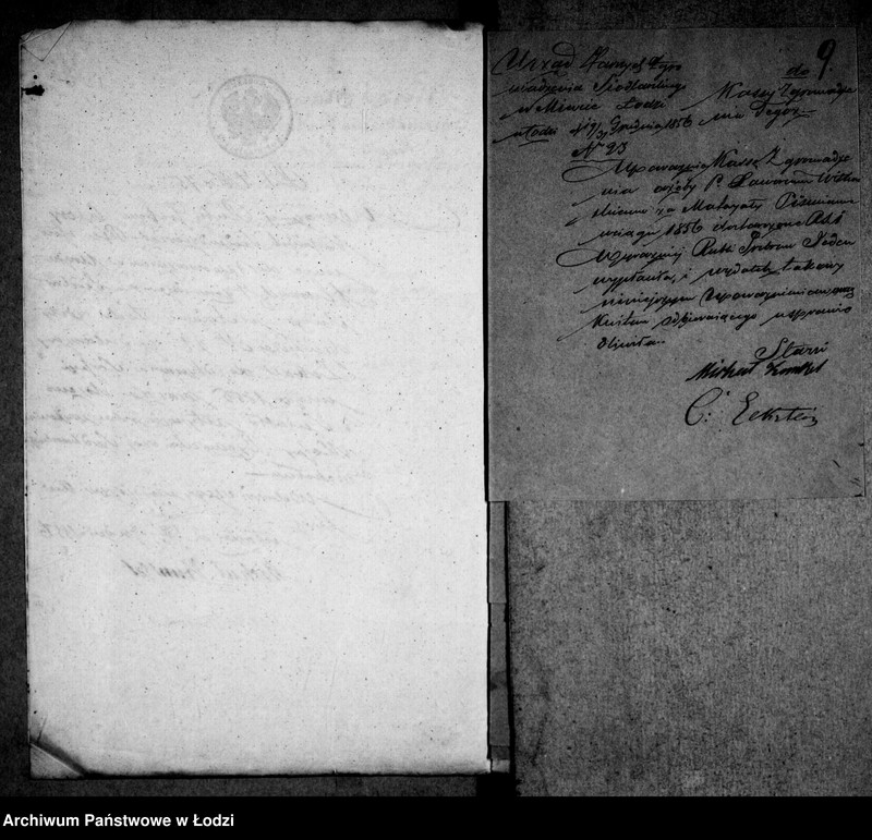 Obraz 9 z jednostki "Rachunek z funduszu Kasy Zgromadzenia Siodlarskiego w mieście Łodzi"