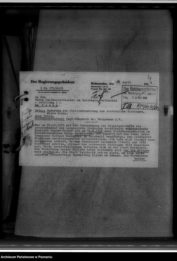 Obraz 8 z jednostki "Bewerbungen um Anstellung im Beamtendienst"