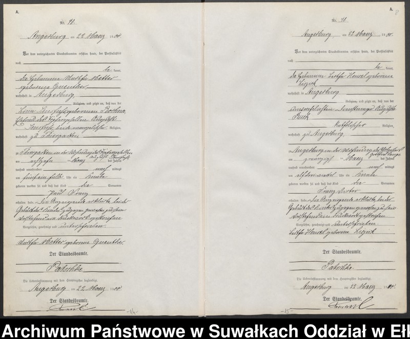 image.from.unit.number "Geburts-Neben-Register des Preussischen Standes-Amtes Angerburg Kreis Angerburg"