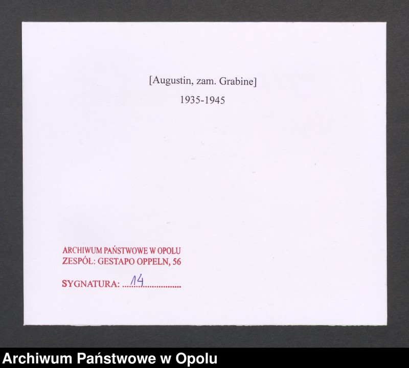 Obraz 2 z jednostki "[Augustin, zam. Grabine]"