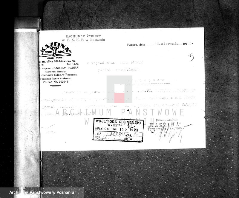 Obraz 9 z jednostki "Fabryka kazeiny w Lubaszu pow. czarnkowski własność Firma Kazeina T. A. Poznań"