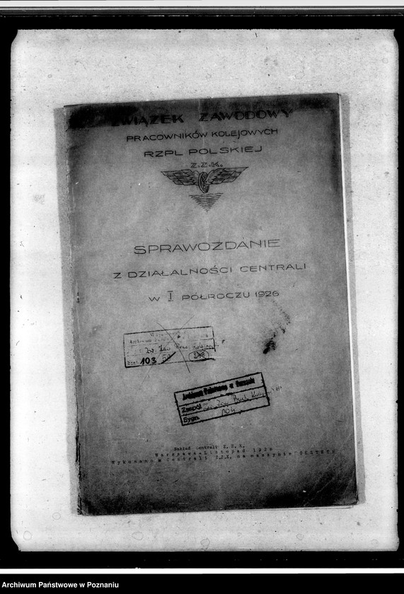 Obraz 4 z jednostki "Sprawozdania z działalności centrali w I półroczu 1926"