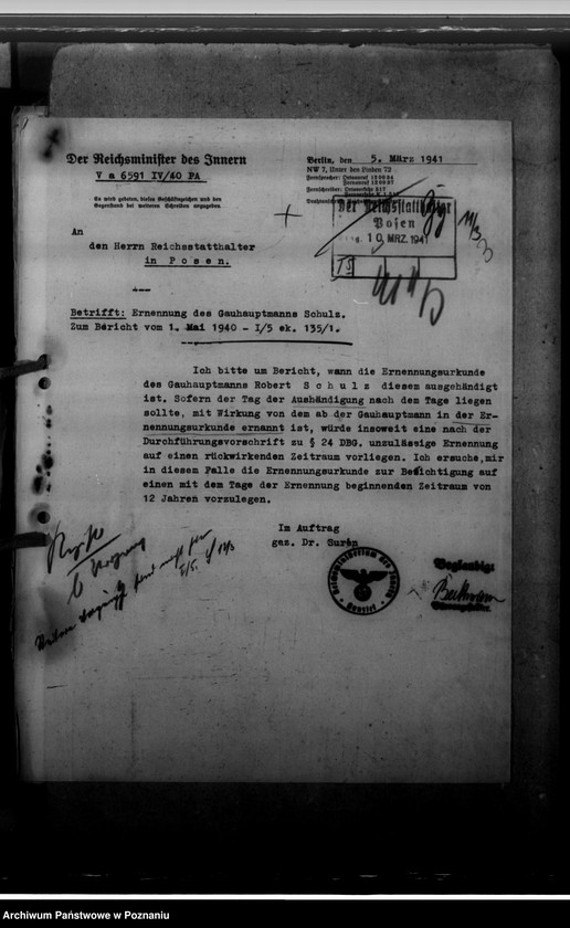 Obraz 7 z jednostki "Ernennung des Landeshauptmanns. Berufungen der Kreisräte"