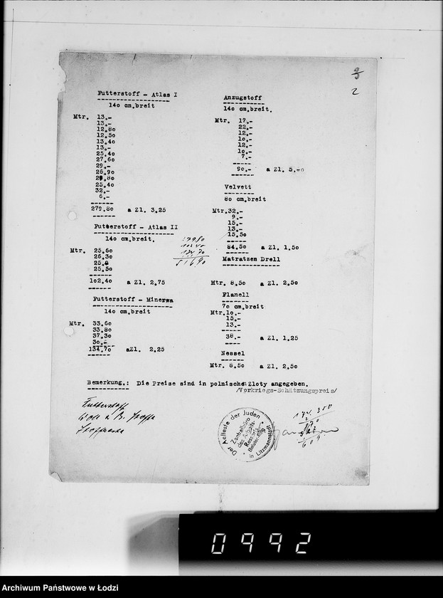 Obraz 4 z jednostki "H.T.O. [Korespondencja z Haupttreuhandstelle Ost w sprawach finansowych oraz majątku żydowskiego]"