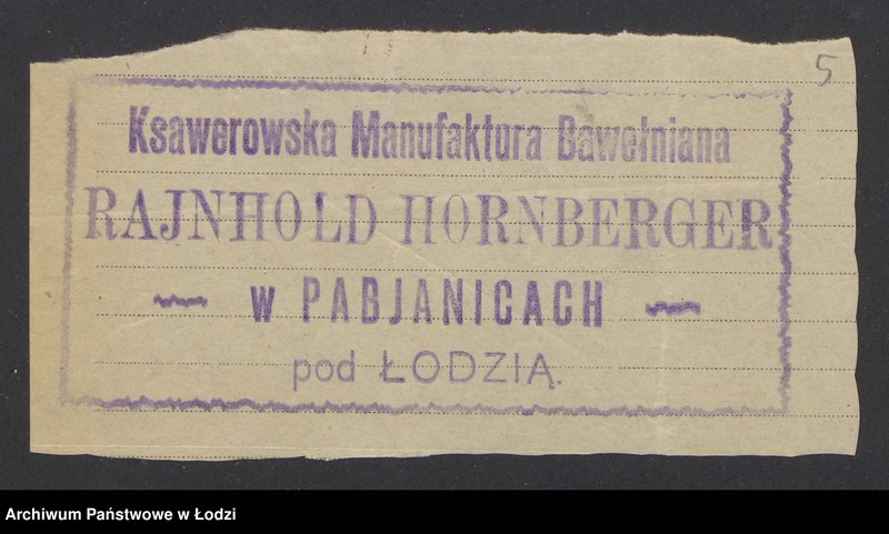 Obraz 7 z jednostki "Ksawerowska Fabryka Bawełniana Rajnhold Hornberger – manufaktura bawełniana"