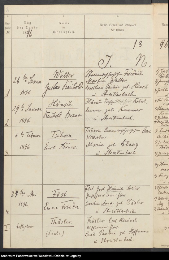 image.from.unit.number "Tauf-Register der Evangelischen Kirche zu Streckenbach"