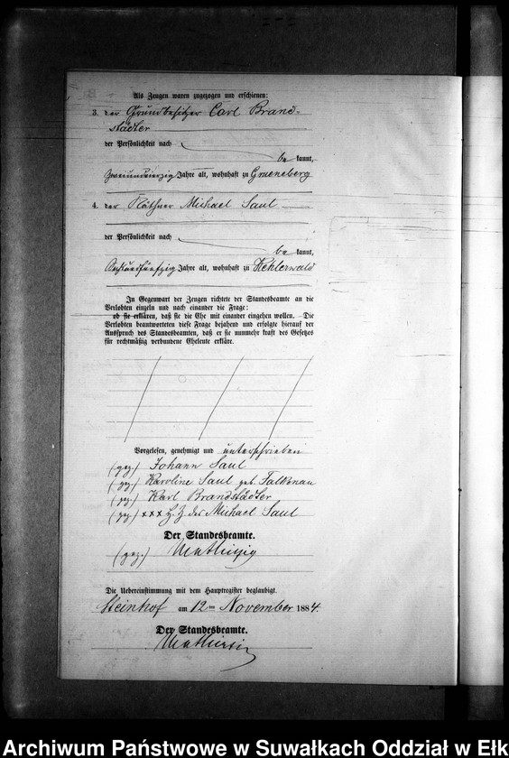 image.from.unit.number "Heiraths-Neben-Register des Preussischen Standes-Amtes Gr. Strengeln Kreis Angerburg"