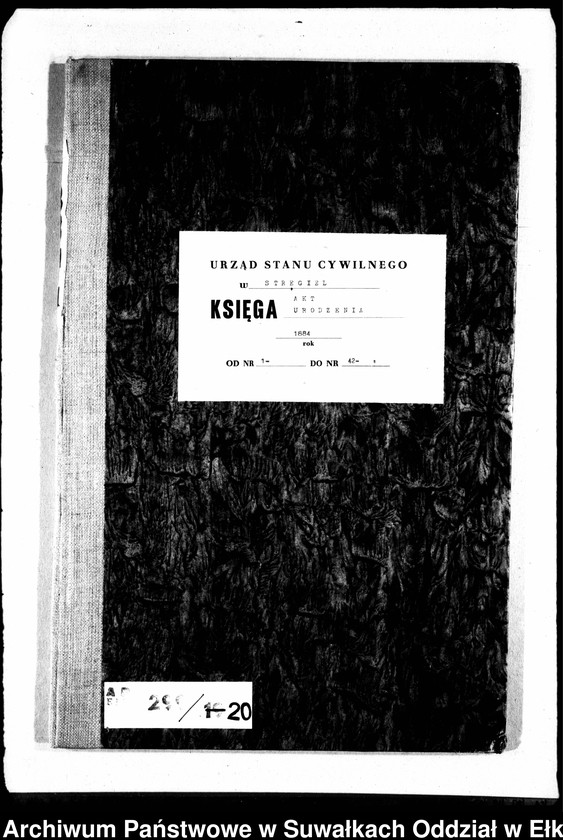 image.from.unit.number "Geburts-Neben-Register des Preussischen Standes-Amtes Gr. Strengeln Kreis Angerburg"