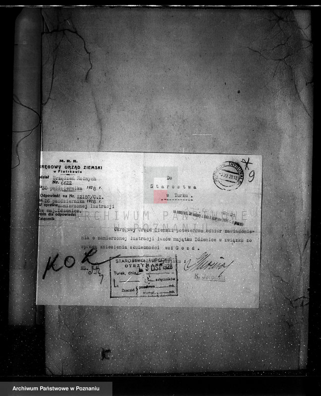 Obraz 13 z jednostki "Zmiana częściowej zmiany orzeczenia dotyczącego lasu majątku Zdzenice powiat turecki"