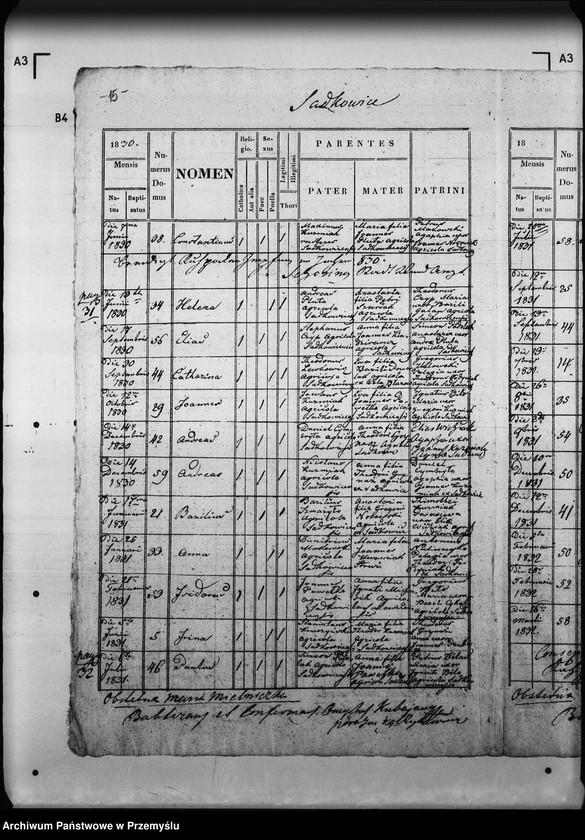 Obraz 20 z jednostki "[Kopie ksiąg metrykalnych parafii Rajtarowice z filiami Rogóźno, Sadkowice (dekanat Mościska)]"