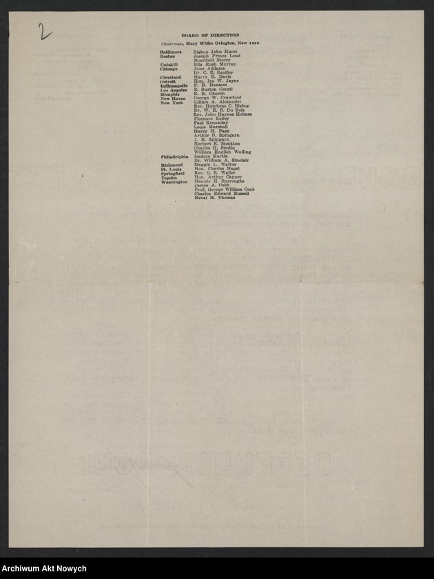 Obraz 4 z jednostki "National Association for the Advancement of Colored People (New York); Załączniki: prospekt; L.1"