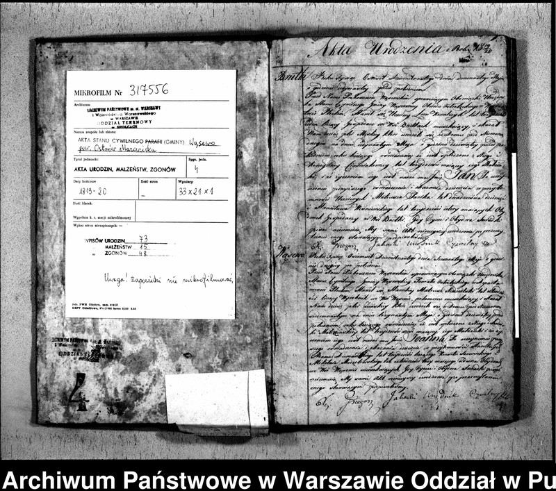 image.from.unit.number "Akta urodzeń, małżeństw i zgonów"