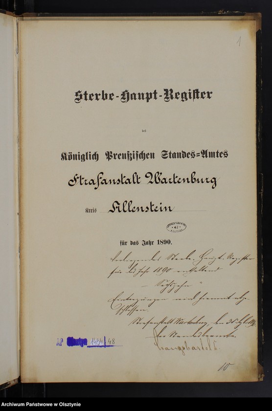 image.from.unit.number "Sterbe-Haupt-Register Nr 1 - 16"