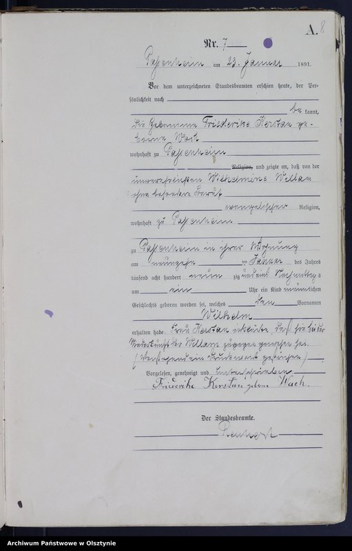 image.from.unit.number "Geburts-Haupt-Register Nr 1 - 88"