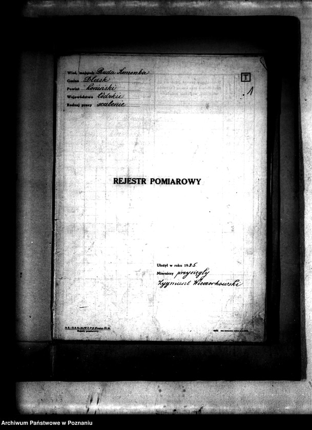 Obraz 6 z jednostki "Rejestr pomiarowy wsi Ruda Komorska powiatu konińskiego /prace scaleniowe/"