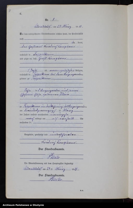 image.from.unit.number "Sterbe-Neben-Register Nr 1 - 19 [ Księga zgonów - wtóropis ]"