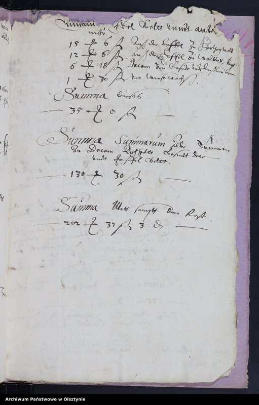 image.from.unit.number "Kirchen Rechnung des Kirchspiels Herzogswalde"