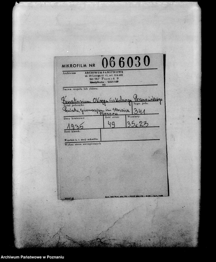 Obraz 2 z jednostki "Państwowe Gimnazjum imienia Staszica - Pleszew"