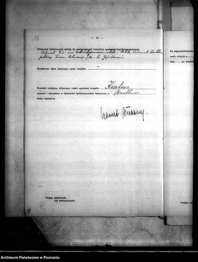 Obraz 20 z jednostki "Majątek Kosztowo powiatu wyrzyskiego /wyłączenie z art. 4 ustawy o wykonaniu reformy rolnej"