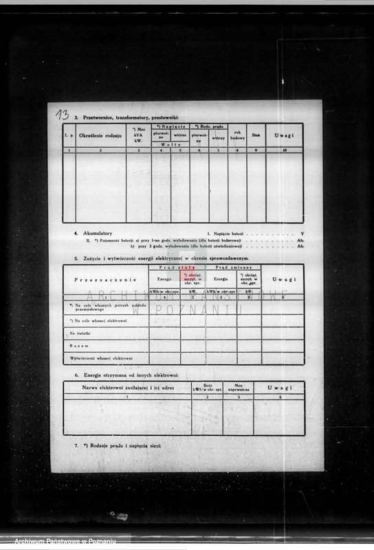 Obraz 18 z jednostki "Kwestionariusz Gazowni Miejskiej w Milosławiu powiat wrzesiński"