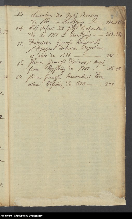image.from.unit.number "Documente der Stadt Bromberg zum Prozess der Kämmerei gegen das Forstamt Bromberg wegen des Waldes bei Vorwerk Bocianowo. Odpisy dokumentów,"