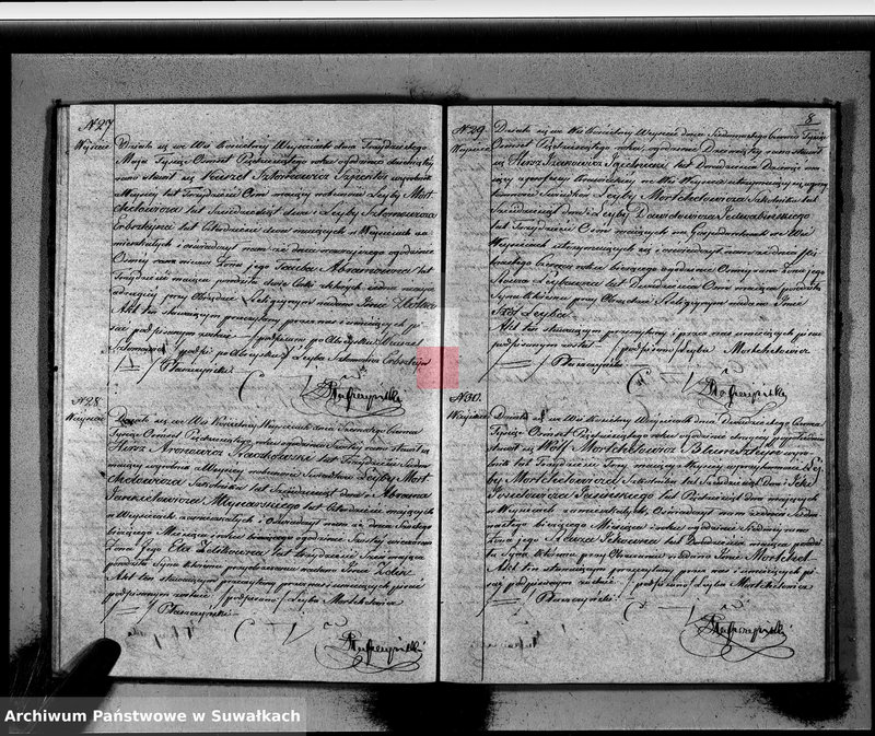 image.from.unit.number "Duplikat Akt Urodzonych, zmarłych i Zaślubionych Wyznania Mojżeszowego Okręgu Weysieie w roku 1850"