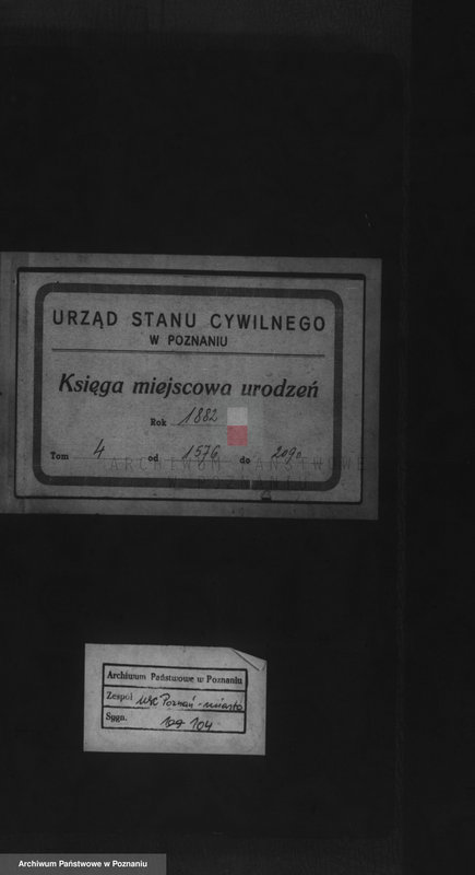 Obraz 1 z jednostki "Księga urodzeń t. IV"