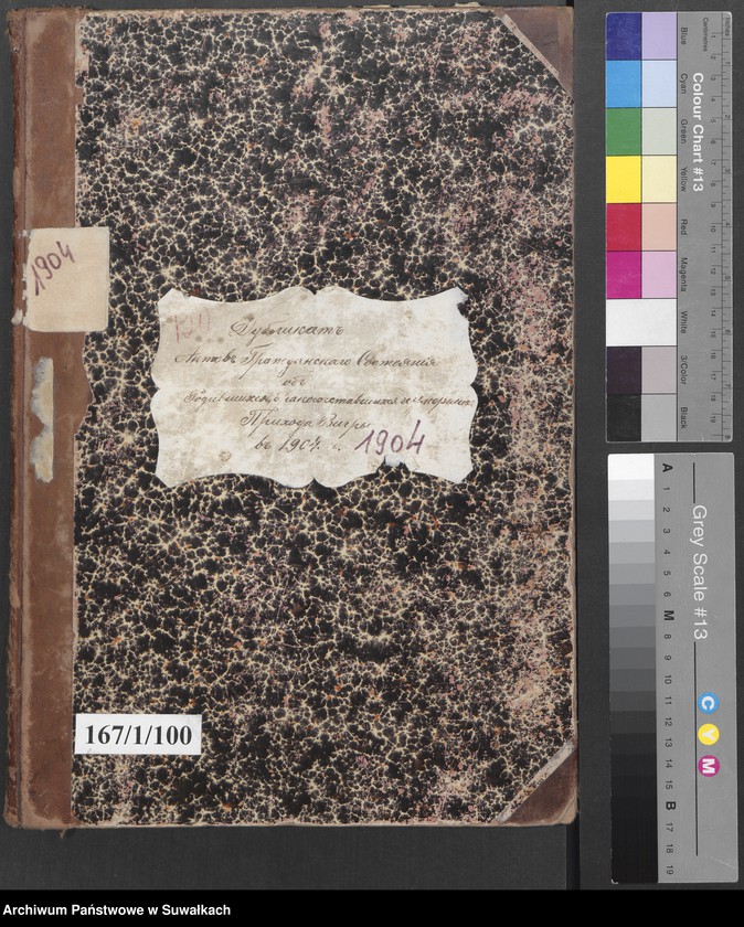 image.from.unit.number "Dublikat aktov graždanskavo sostojanija v rodivšichsja, brakosočetavšichsja i umeršich prichoda Vigry v 1904 godu"