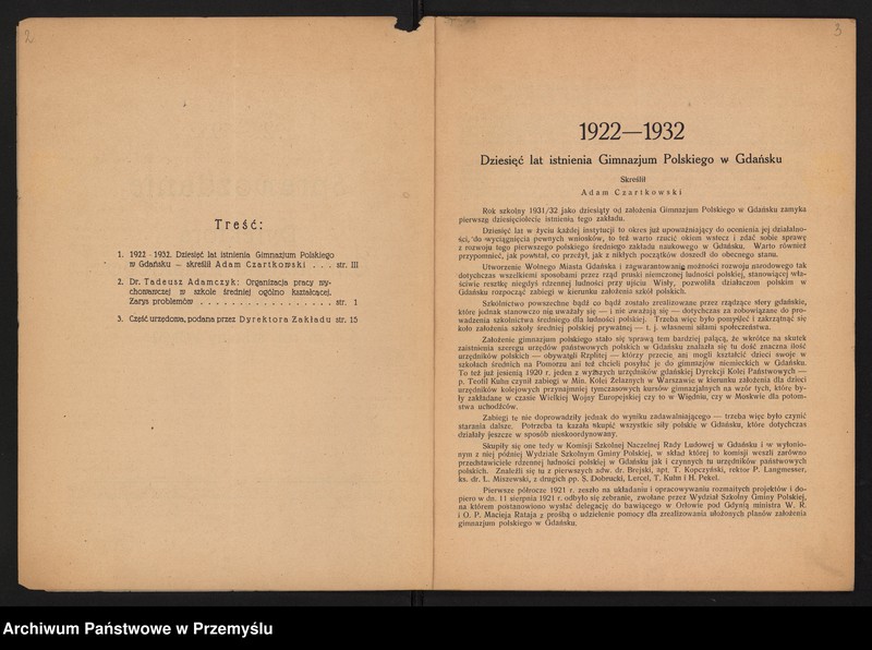 image.from.unit.number "Sprawozdanie Dyrektora Gimnazjum Polskiego w Gdańsku za rok szkolny 1931/32"