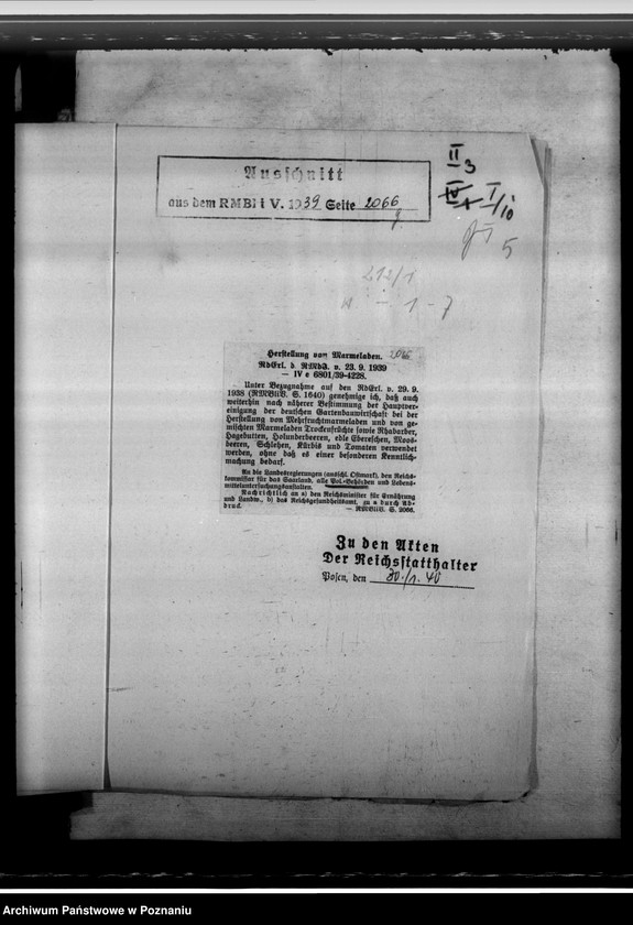 Obraz 9 z jednostki "Lebensmittelgestzgebung. Gewerbeaufsicht. Seuchengefahr bei Verarbeitung russischer Lumpen."