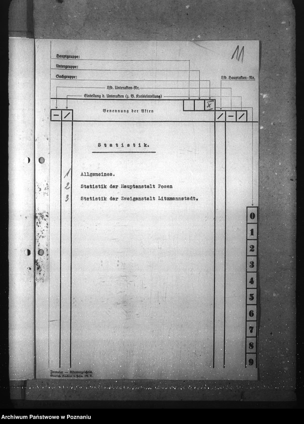 Obraz 15 z jednostki "Verzeichnis der Akten für die Verwaltungs- Akademie- Hauptanstalt Posen und Zweiganstalt Litzmannstadt"
