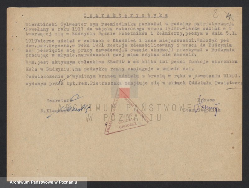 Obraz 20 z jednostki "Życiorysy powstańców wielkopolskich: W - tom lV /Wielobiński Jan - Witczak Marcin/."