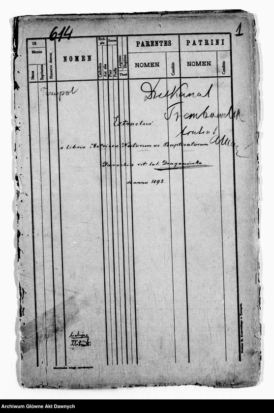 image.from.unit.number "Parafia: Draganówka. Dekanat: Tarnopol. Kopie z ksiąg metrykalnych ur., śl., zg. dla wsi Draganówka i Poczapińce."