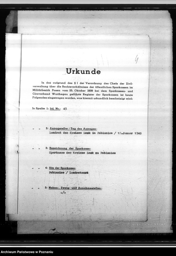 Obraz 9 z jednostki "Sparkassen und Giroverband Wartheland"