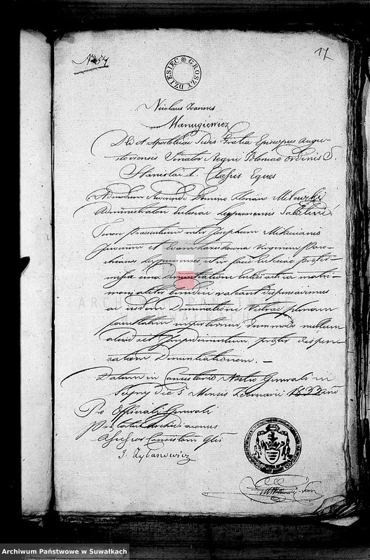 image.from.unit.number "[Dowody Akt małżeństwa Parafii Lejpuńskiej z lat 1833 i 1834]"