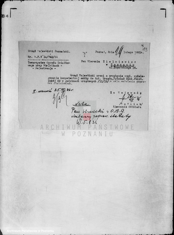 image.from.unit.number "Towarzystwo Ogródków Działkowych przy,,Bielnikach" w Poznaniu/"