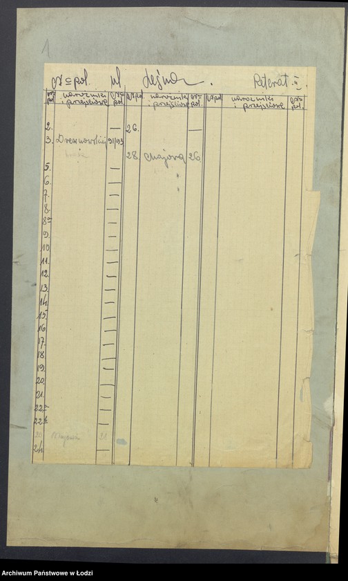 Obraz 3 z jednostki "Księga inwentarzowa nieruchomości m. Łodzi ul. Leśna"