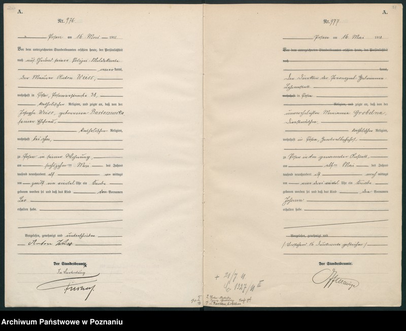 Obraz 13 z jednostki "Księga miejscowa urodzeń tom III [Rejestr główny urodzeń]"