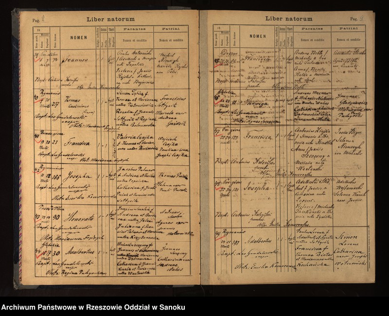 image.from.unit.number "Księgi metrykalne urodzeń, małżeństw i zgonów miejscowości z Parafii Rzymsko-katolickiej w Rymanowie (Rymanów, Posada Dolna, Posada Górna, Głebokie, Sieniawa, Zmysłówka, Deszno, Ladzin, Wróblik Królewski i Szlachecki-pojedyncze wpisy)"