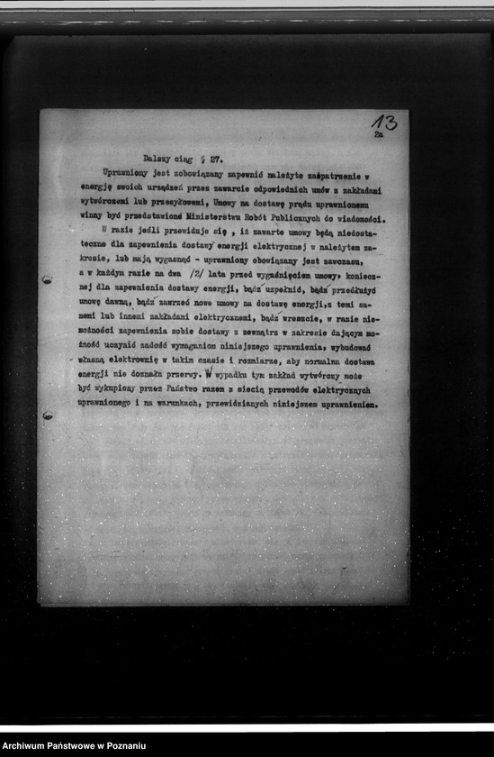 Obraz 16 z jednostki "Podanie o uprawnienia na zakład elektryczny Poznańskiego Związku Elektryfikacyjnego"