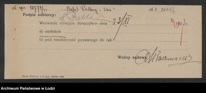 Obraz 4 z jednostki "R.Perlberg i H.Tajchman- kupno i sprzedaż towarów manufakturowych"