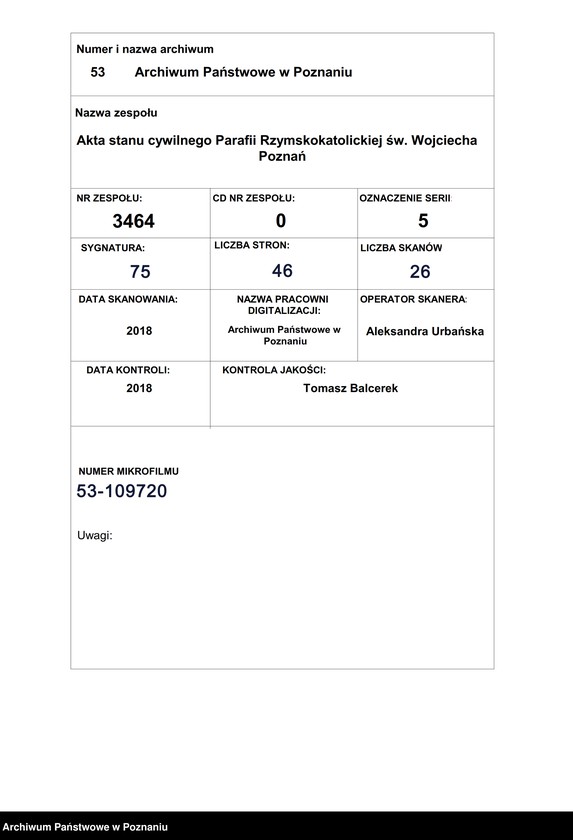 Obraz 1 z jednostki "Księga zgonów"
