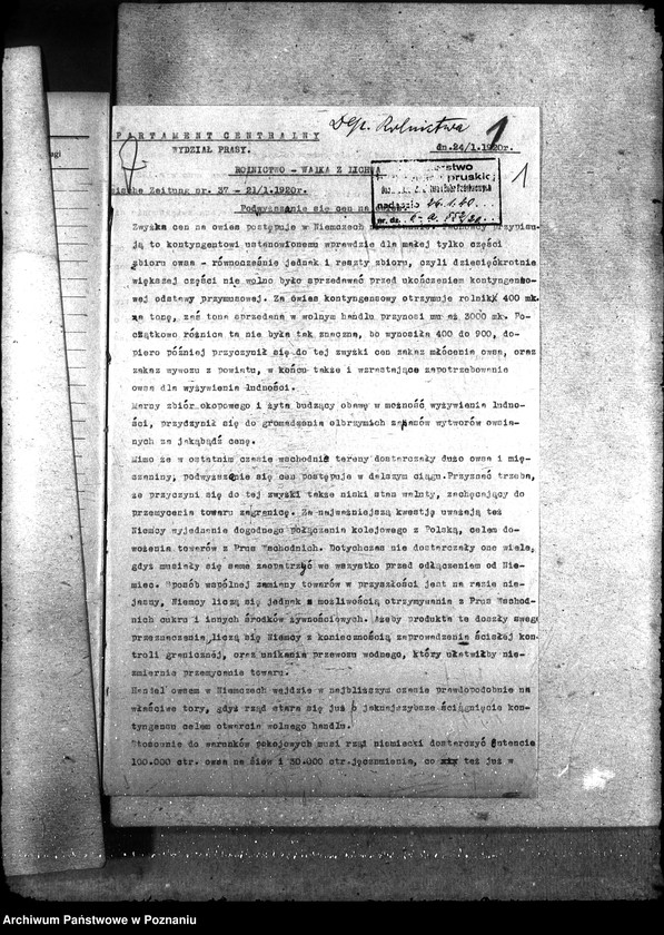 Obraz 5 z jednostki "Sprawy szczegółowo-administracyjne Ceny produktów rolnych za granicą"