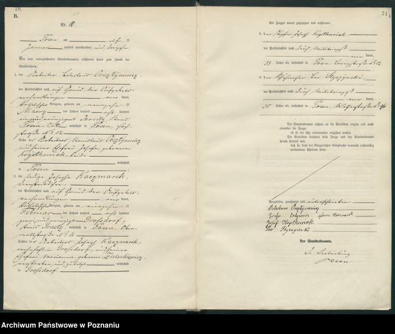 Obraz 12 z jednostki "Księga miejscowa małżeństw tom I [Rejestr główny małżeństw]"