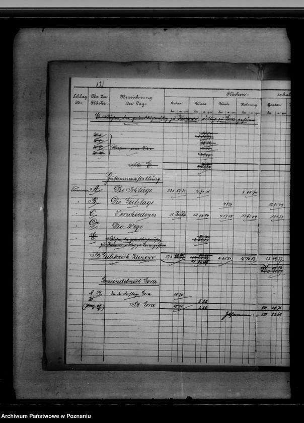 Obraz 16 z jednostki "Vermessungsregister von der Königlichen Domäne Kunowo"