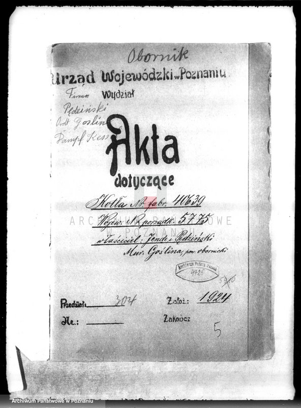 Obraz 4 z jednostki "Tartak i młyn Murowana Goślina, pow. obornicki własność Jende i Pędziński nr woj. 5775"