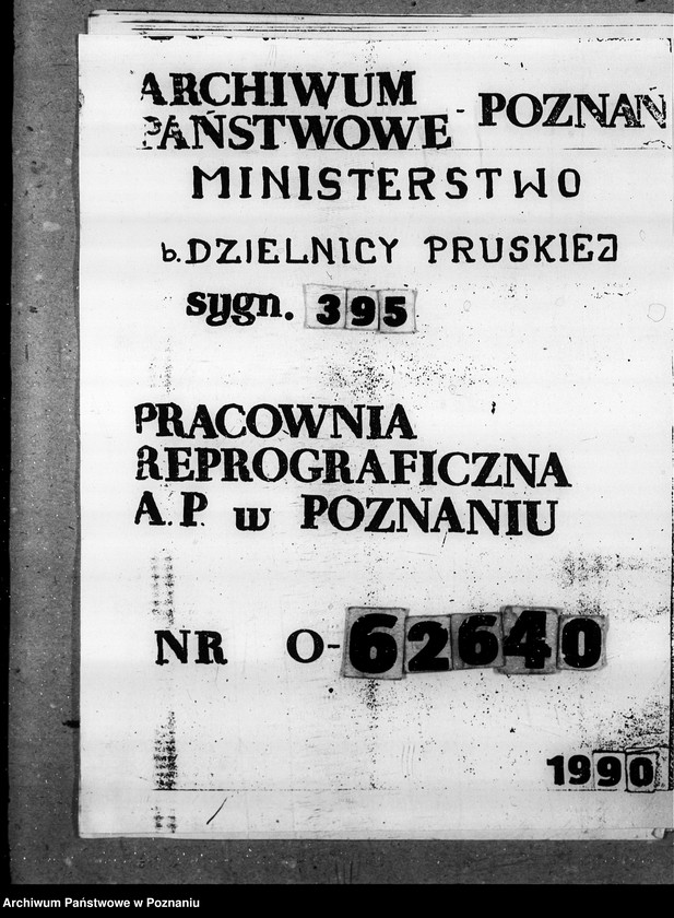 Obraz 1 z jednostki "Sprawy ogólne osobowe Departamenu Rolnictwa i Dóbr Państw. Wydział Leśny personalne ogólne"